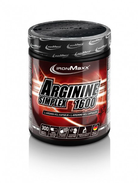 Arginine Simplex 1600 (300 Caps), Ironmaxx Nutrition